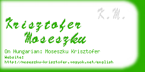 krisztofer moseszku business card